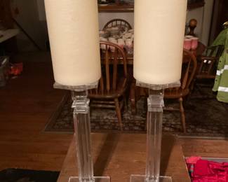Heavy Thick Pillar Candle Holders