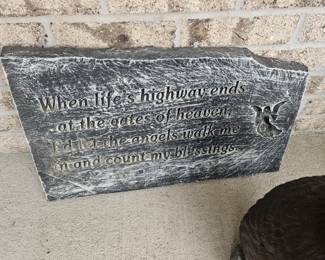 Heavy stone plaque
