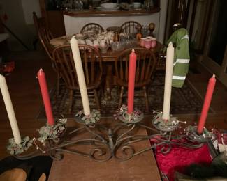 Metal Base 6 Candle holder