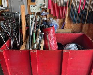 Golf clubs & bats galore 