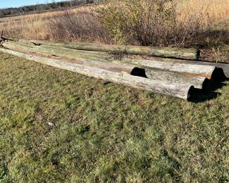 Big old used poles are on the grounds