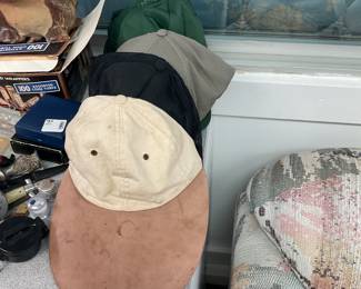Vintage J. Peterman leather bill hat