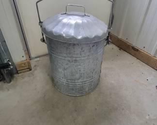 Galvanized Metal Ash Bucket With Lid