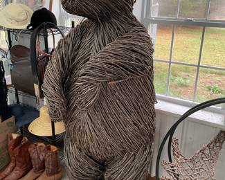 6 ft. Tall - made with twigs. Might be grape vine