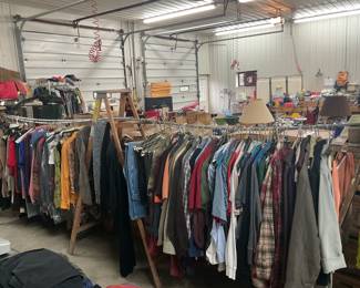 Both Men and Women’s Clothes. Expect large & larger sizes