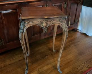 Vintage stripped and stained French table