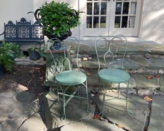 Vintage Wire Ice Cream Parlor Chairs