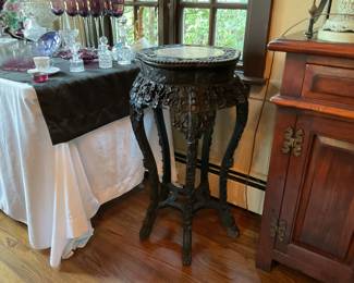 Chinese hand-carved stand.