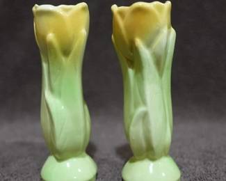 Shawnee Tulip Shaped Bud Vases