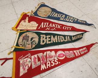 Vintage Pennants - Atlantic City      Plymouth MA