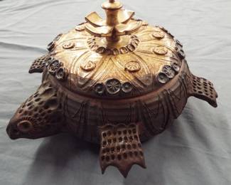 Turtle Pottery Chicken Roaster