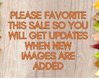 PLEASE FAVORITE THIS SALE SO YOU WILL GET UPDATES WHEN IMAGES ARE ADDED