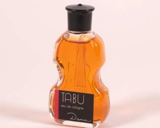 Tabu by Dana Eau de Cologne in violin shape glass bottle