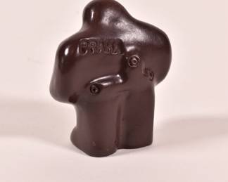 Another view of vintage ceramic Golem of Prague figurine