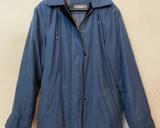 IZZI women's slate blue hooded outerwear jacket