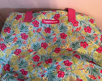 Many bags including Tupperware