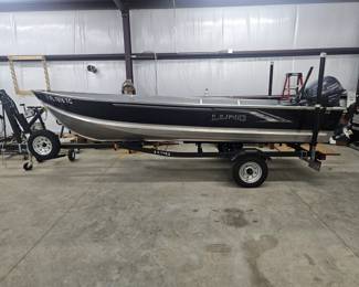 2022 Lund fishing boat with trailer, Yamaha 25HP outboard engine, Minn Kota trolling motor