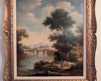 Nicely framed, vintage original oil on canvas, by listed 19th cent. French artist, D. Buson.