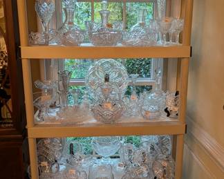 Wonderful, deep collection of antique American brilliant cut glass collection.