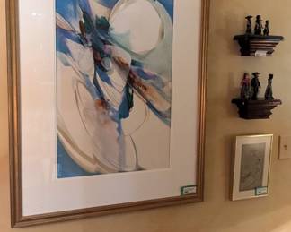 Large, nicely framed original watercolor, by AK artist, Susan Hollensbe.