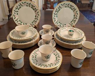 32-piece set of Lenox 'Holiday" china; 1974-.