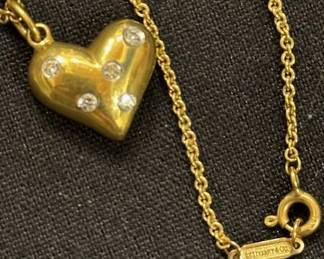 Tiffany & Co Gold Heart Necklace