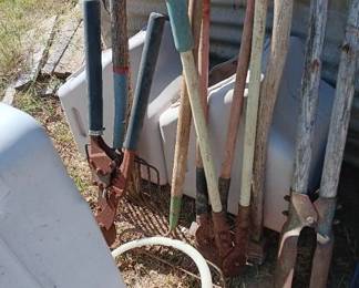 Various farm and gardening tools