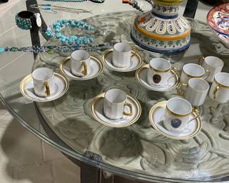 Faberge Cups and Saucers