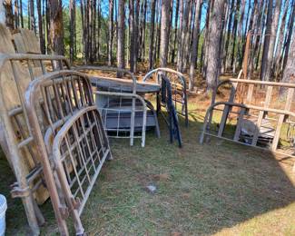 Old metal beds. Unfortunately no rails!