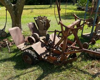 Two row tobacco transplanter. Cool piece!