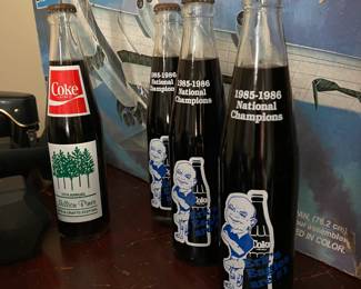 Great find in all those old bottles! Vintage Soperton GA Million Pines Festival bottle and 1985-1986 Erk's Eagles National Championship Bottles! GATA.