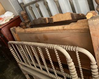 Project Pieces. and One very AWESOME vintage solid brass bed and an antique spindle bed.