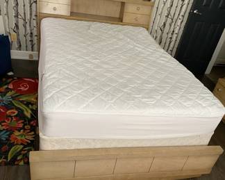 Bookcase Headboard/footboard (Full). Mattress and Boxsprings priced separately.