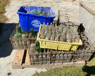 Many many old bottles. Will be sold by the crate.