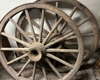 Large Antique Complete Wagon Wheels