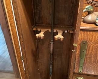 Antique Secretary with Modified Gun Case