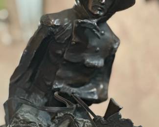 THE NORTHER 23" Bronze Western Sculpture After FREDERICK REMINGTON