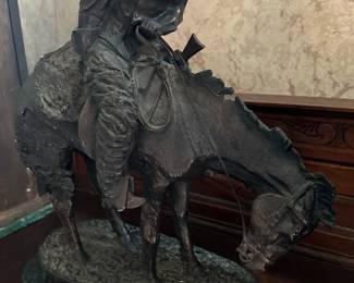 THE NORTHER 23" Bronze Western Sculpture After FREDERICK REMINGTON