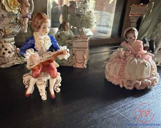 Antique Muller Volkstedt DRESDEN Musical Figurines