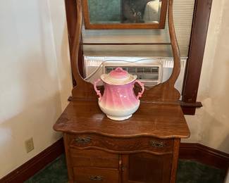 Antique Hotel Commode Wash Stand Dresser