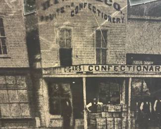 Large Antique Cut Out H.P. LAU Framed Store Display - LINCOLN HAYMARKET DISTRICT