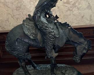 THE NORTHER 23" Bronze Western Sculpture After FREDERICK REMINGTON
