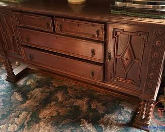 Grand Rapids Furniture Co Antique Sideboard / Buffet