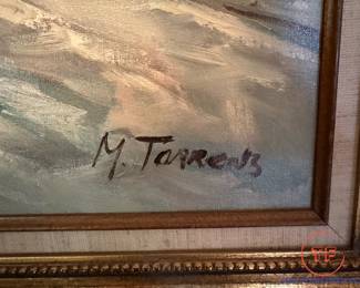 Original Oil on Canvas European Street Scene by MONSERRAT S. TORRENS