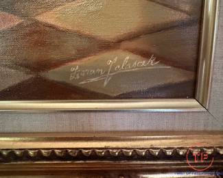 Original Oil on Canvas Ballroom Scene by ZORAN JELASCEK