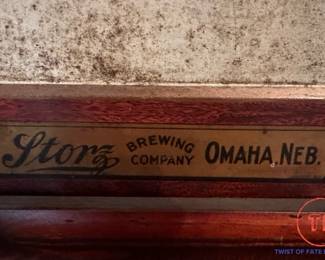 Early 1900's Antique STORZ Brewing Co "Beer On Tap" Large Self Framed Metal Sign
