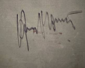 Signed Original Oil on Canvas Heavy Textured Impasto Garden Scene