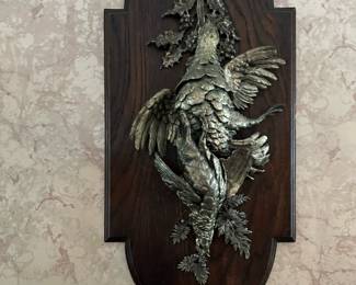 Pewter Quails Display Purchased from DREW'S for the STORZ Mansion