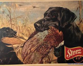 Vintage STORZ Wall Advertisement Display