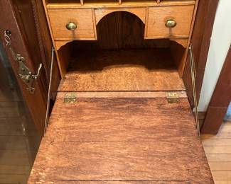 Antique Secretary with Modified Gun Case